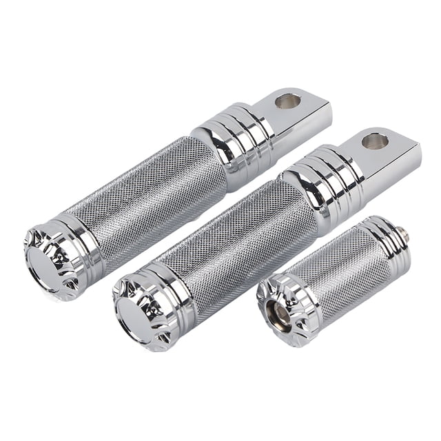 Par de estriberas delanteras y traseras para motocicleta CNC, pedales de cambio y reposapiés cromados
