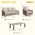 thumbnail image 4 of ELPOSUN 5-Seat Outdoor Patio Furniture Set - Modular Wicker Sectional Sofa with Swivel Chairs & Thickened Cushions for Garden, Porch, Yard, and Poolside, 4 of 8