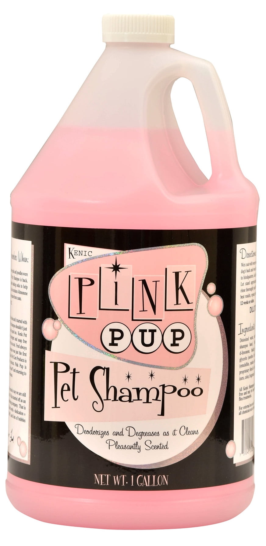 Kenic Pink Pup Shampoo 1 Gallon  Odor-Eliminating & Grease-Fighting Formula