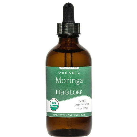 Herb Lore Organic Moringa Tincture – Liquid Moringa Breastfeeding Supplement Drops for Lactation & Breast Milk Support (4 fl oz)