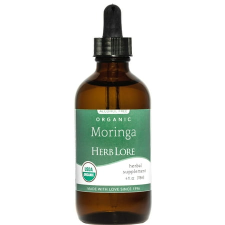 Herb Lore Organic Moringa Tincture – Liquid Moringa Breastfeeding Supplement Drops for Lactation & Breast Milk Support (4 fl oz)