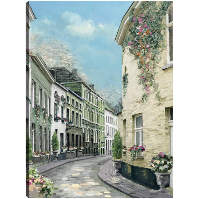 Cuadro Decorativo - Calle del pueblo I Jr Impresión en canvas, estrechado