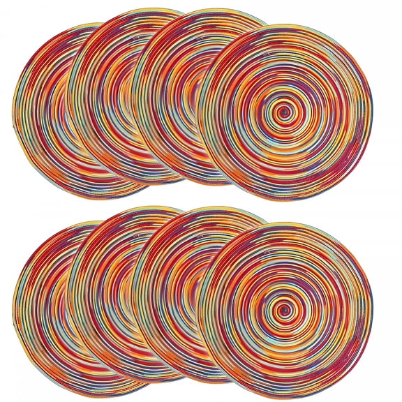ACDANC Placemats for Kitchen,Braided Fabric Multicolor,18 Cm,8 Count