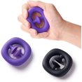 thumbnail image 1 of 2 Pcs Jouets Snapper Fidget Pack Jouet Pop Exercice Manuel Renforceur de Doigts Kits d'Entraînement Créateur de Bruit pour Fête Adultes Enfants Garçons Filles Soulagement du Stress Autisme ADHD (Violet & Noir), 1 of 5