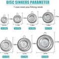 thumbnail image 4 of Disc Sinkers Fishing Weights Coin Sinkers Saltwater Surf Fishing Weights Bottom Fishing Drifting Trolling Catfishing Fishing Sinkers Weights Saltwater Tackle 1oz 2oz 3oz 4oz 5oz 6oz 8oz, 4 of 6
