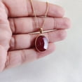 thumbnail image 4 of Natural Ruby Pendant, 14K Solid Yellow Gold Ruby Pendant, Ruby Bezel Pendant, July Birthstone Pendant, Natural Ruby Jewelry, Christmas Gift, 4 of 6
