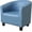 Blue, variant on Stretch PU Leather Club Chair Covers Slipcover Universal Non Slip Barrel Armchair Chair Round Couch Slipcovers Sofa Seat Covers for Living Room Bedroom