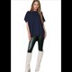 thumbnail image 2 of Suéter Holgado de Corta con Hombros Caídos para Mujer, Azul Marino, Talla XL, 2 of 9