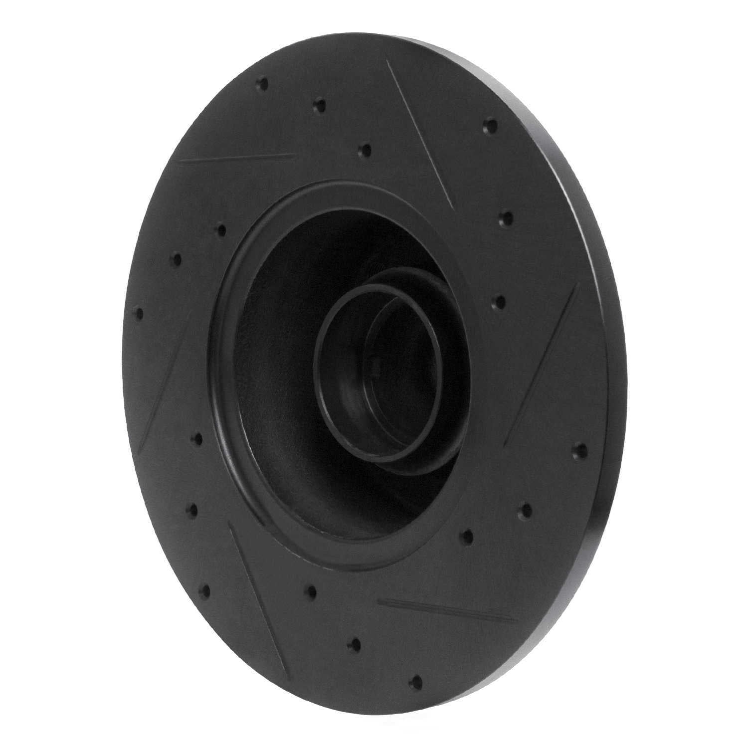 Dynamic Friction Company 633-74037L DFC Brake Rotor - Drilled And Slotted - Black