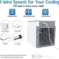 thumbnail image 3 of Acondicionadores de aire portátiles Mini enfriador de aire ventilador acondicionador evaporativo ventilador frío de refrigeración escritorio Mini, 3 of 5
