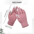 thumbnail image 3 of 1 Pair Soft Women's Winter Touch Screen Gloves,Unisex Touch Screen Winter Gloves for Smartphones and Tablets,Elastic Cuff Thermal Knit Warm Gloves for Man Women Cold Weather Gifts,Pink,3.14x8.26", 3 of 4