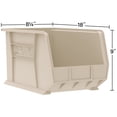thumbnail image 2 of Akro-Mils 6 Pack AkroBins Plastic Storage Bins, Space-Saving Organizers, Stone, 2 of 5