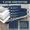 thumbnail image 2 of CHUANK 100% Waterproof Couch Covers Non-Slip Sofa Cover with Elastic Straps&Silicone Backing Furniture Protector Covers Sofa Slipcovers for Kids Pets Dogs  Gray  Sofa (Three-couch Sofa), 2 of 9