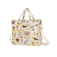 thumbnail image 7 of FORMRS Womens Corduroy Tote Bag Crossbody Shoulder Handbag with Pocket, Beige Birds Floral, 7 of 7