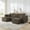 Brown 3 Seat, variant on Compact Modular Compressed Corduroy Sofa - Modern Minimalist Style, Ultra-Comfy, Space-Saving Efficient Design for Small Spaces,Brown