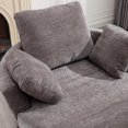 thumbnail image 3 of DeeHome Oversize Round Swivel Chair Cozy Club 360 degrees Swivel Sofa with 3 Pillows Chenille Fabric for Living Room Lounge Hotel 40.2D X 42.1W X 34.3H Inch, 3 of 9