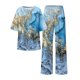 thumbnail image 4 of Puntoco Mujeres Casual Verano Impreso Cuello Redondo Manga Corta Tops y Traje de Pantalones Largos Puntoco Puntoco-2874, 4 of 5