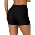 thumbnail image 3 of Charmo Womens Swim Shorts with Ruched Pockets High Waisted Board Shorts Swimsuit Bottom, 3 of 6