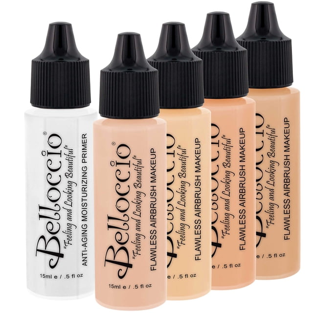 Set de maquillaje cosmético con aerógrafo Belloccio Fair Color Shade