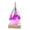 Purple, variant on Transparent Droplet Storm Glass with Wooden Bass Home Barometer Bottle Decor