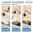 thumbnail image 5 of Boyel Living Kitchen Faucet 3-Spray Patterns 1.8 GPM Pull Down Spout,Single Handle Kitchen Sink Faucets with Soap Dispenser in Matte Black, 5 of 11