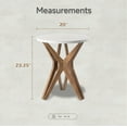 thumbnail image 6 of COZAYH Pedestal Farmhouse End Table, Distressed White Top with Tripod Base for Modern Farmhouse, Boho Decor, Round, 6 of 7