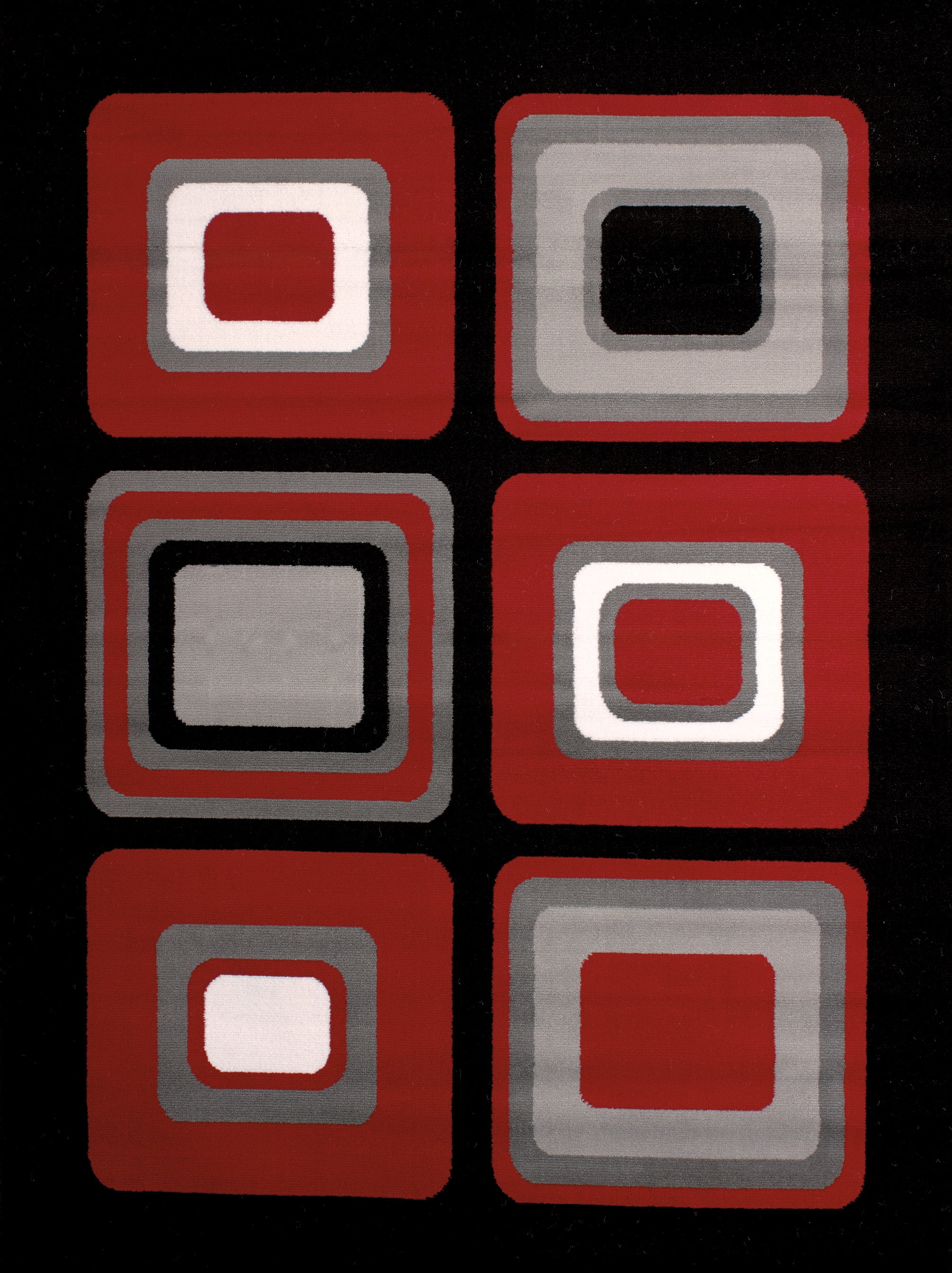 United Weavers Plaza Florence Runner Rug, Geometric Pattern, Red, 2'3 X 7'2"