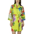 thumbnail image 6 of Bimba Women Short Cotton Robe Getting Ready Bridesmaid Robes, 6 of 6