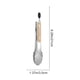 thumbnail image 2 of Pinzas de acero inoxidable para alimentos | Mango ergonómico de madera de 44 cm | Agarre antideslizante de alta resistencia | Bordes festoneados para servir pan y bistec | Utensilio de cocina con, 2 of 6
