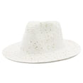 thumbnail image 2 of Yuanlong Unisex Sequined Fedora Hat Summer Straw Sun Hat Breathable Stylish Outdoor Activity Headwear, 2 of 4