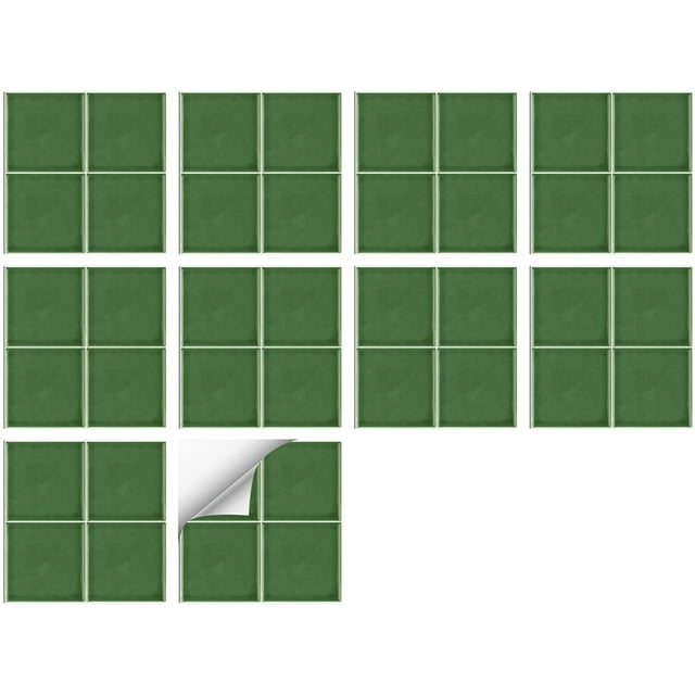 UPOUART 10Ud Stickers Adhesivos Para Pared Verde Para Y Cocina Decorativos Y Duraderos
