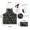 thumbnail image 7 of Pioneer Flower Floral Print Pattern Apron-Garden Aprons for Women with Pockets-Cotton Linen Waterproof Kitchen Cooking Gardening Aprons Adjustable for Kitchen,Cooking,BBQ and Salon 33x27 Inch, 7 of 7