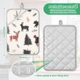 thumbnail image 6 of Yayeee Pot Holders Kitchen Heat Resistant with Pocket 7"x9.8" Cotton Oven Cooking Hot Pads, Christmas Plaid Deer, 6 of 7