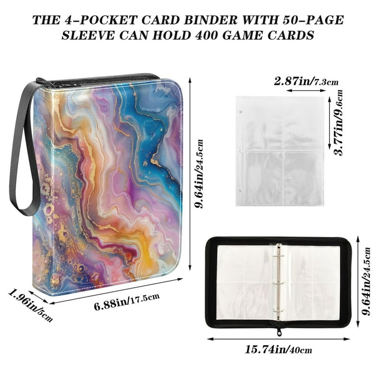 card binder with colored pages Amazon.com: Sletend Card Binder 400 Pockets Colorful Spiders Trading Card  Binder with 50 Removable Pages，3 Rings Trading Card 4 Pocket Album Folder  for Game Cards TCG : Toys & Games main image 0