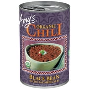 Amys Organic Black Bean Chili, Plant-Based Vegan Chili, Gluten Free, Made With Organic Black Beans and Vegetables, Canned Chili, 14.7 Oz