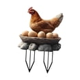 thumbnail image 2 of Hen Plaque Plaque Flowerpot Stake Stake Stake Accesorios versátiles para el espacio al aire libre Decoración decorativa del patio Acrílico, 2 of 8
