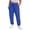 Royal Blue, variant on Gleelist Women's Plus Size Tapered Lounge Pants Adjustable Drawstring Soft Casual Comfy Pants Elastic Cuff Ankle With Pockets (XL-5XL）