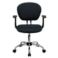 thumbnail image 6 of Flash Furniture Mid-Back Gray Mesh Padded Swivel Task Office Chair with Chrome Base and Arms, 6 of 6