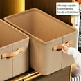 thumbnail image 5 of 3-Pack Large Storage Bin Basket,Farmhouse Kitchen Pantry Collapsible Storage Box Bins,Foldable Cloth Storage Baskets for Shelves,Cube Organizer with Handles,16.5"X11"X10", 5 of 7