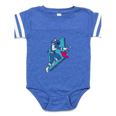 

CafePress - Power Rangers Blue Ranger P - Cute Infant Baby Football Bodysuit