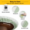 thumbnail image 3 of Elastic Fitted Round Tablecloth, Sage Green Striped Waterproof Stretch Table Cover for 55"-60" Tables, Farmhouse Vintage Stripes Washable Outdoor Tablecloths for Patio, Picnic, Camping, 3 of 9