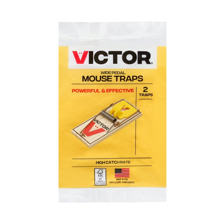 Victor M035 Easy Set Mouse Trap, 2 Pack, Indoor and Outdoor