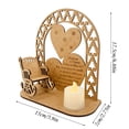 thumbnail image 3 of Navidad Candelero Adornos, Ornamientos Wooden DIY, Estilo Festivo, Candles Decorations, Festive Home Decor, Wooden Craft, Metal Base, For Bedroom, 3 of 8
