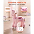 thumbnail image 5 of VEVOR Ride On Horse, Riding Pink Unicorn Toys for Kids, No Battery Required, Smooth Wheels with Anti-Roll Stop Ring, Upgraded Raised Seat, Handles, Pedals, 110 lbs Max Load Capacity for Ages 3-8, 5 of 9