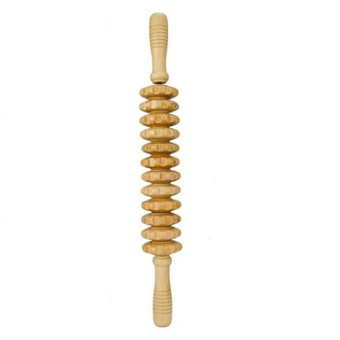 12 Rollers Wooden Massager Curved Exercise Roller Sticks Full Body Wood Therapy Massage Tools Muscle Pain Release