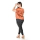 thumbnail image 3 of Blusa satinada con encanje Roman Fashion Tallas Extras 010 Chedron cafe 36, 3 of 6