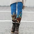 thumbnail image 2 of Fsqjgq Plus Size Christmas Leggings for Women Casual Long Boot Pants Printed High Waisted Workout Leggings Yoga Pants Tights Blue L, 2 of 6