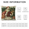 thumbnail image 5 of Fenyluxe  Merry Christmas Throw Pillow Covers Candy Canes Elk Santa Claus Sleigh Rides Winter Outdoor Decorations Pillowcase Home Decor Living Room Cushion Case for Sofa Couch White, 5 of 5