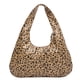 thumbnail image 5 of Bolso Hombro Con Leopardo Y Media PU Hobo para Mujer () Rosa, 5 of 9