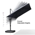 thumbnail image 6 of PURPLE LEAF 8x11 Ft Cantilever Umbrella Left-right Tilting Swivel Large Square Patio Umbrella Outdoor Offset Aluminum Umbrella with 360°Rotation Adjustable Garden,Gray, 6 of 13